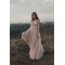 A-Line Tulle V-Neck Long Prom Dresses Formal Evening Gowns 6011018