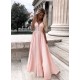 A-Line V-Neck Long Prom Dresses Formal Evening Gowns 6011019 A-Line V-Neck Long Prom Dresses Formal Evening Gowns 6011019