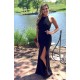 Long Black Mermaid V-Neck Prom Dresses Formal Evening Gowns 6011045 Long Black Mermaid V-Neck Prom Dresses Formal Evening Gowns 6011045