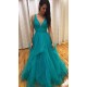A-Line Tulle V-Neck Long Prom Dresses Formal Evening Gowns 6011053 A-Line Tulle V-Neck Long Prom Dresses Formal Evening Gowns 6011053