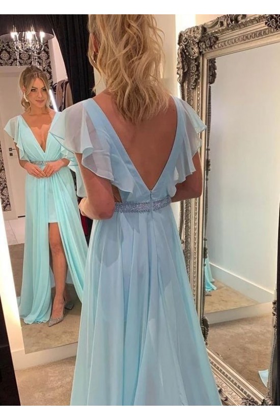 A-Line Beaded Chiffon Long Prom Dresses Formal Evening Gowns 6011068 A-Line Beaded Chiffon Long Prom Dresses Formal Evening Gowns 6011068