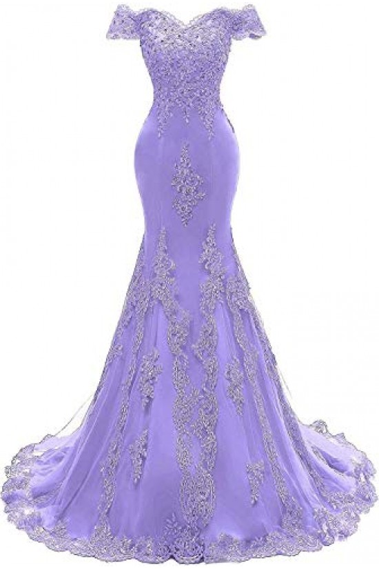 Mermaid Off-the-Shoulder Beaded Lace Long Prom Dresses Formal Evening Gowns 6011082 Mermaid Off-the-Shoulder Beaded Lace Long Prom Dresses Formal Evening Gowns 6011082