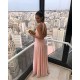 A-Line Chiffon Long Prom Dresses Formal Evening Gowns 6011094