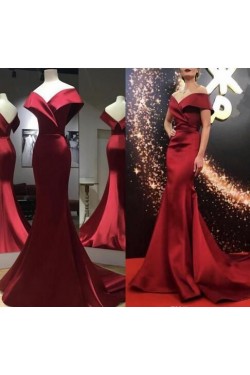 Mermaid Off-the-Shoulder Long Prom Dresses Formal Evening Gowns 6011105