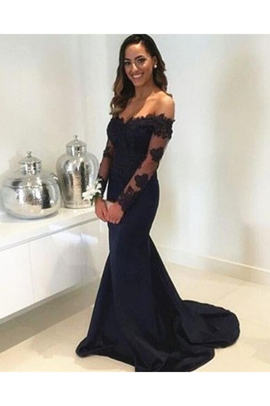 Mermaid Long Sleeves Lace Prom Dresses Formal Evening Gowns 6011132 Mermaid Long Sleeves Lace Prom Dresses Formal Evening Gowns 6011132