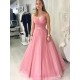 A-Line Tulle Long Prom Dresses Formal Evening Gowns 6011165 A-Line Tulle Long Prom Dresses Formal Evening Gowns 6011165