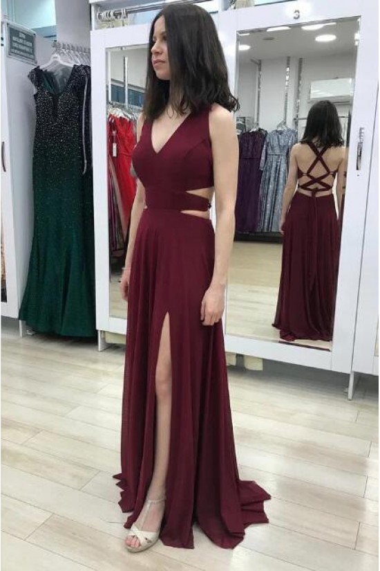 A-Line Chiffon V-Neck Long Prom Dresses Formal Evening Gowns 6011212 A-Line Chiffon V-Neck Long Prom Dresses Formal Evening Gowns 6011212