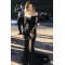 Long Black Lace Mermaid Prom Dresses Formal Evening Gowns 6011216