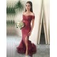 Mermaid Sequins Off-the-Shoulder Long Prom Dresses Formal Evening Gowns 6011218 Mermaid Sequins Off-the-Shoulder Long Prom Dresses Formal Evening Gowns 6011218