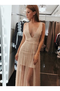 Beaded Long Prom Dresses Formal Evening Gowns 6011229