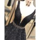 A-Line Beaded Lace Tulle Long Prom Dresses Formal Evening Gowns 6011251