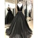 A-Line Beaded Lace Tulle Long Prom Dresses Formal Evening Gowns 6011251