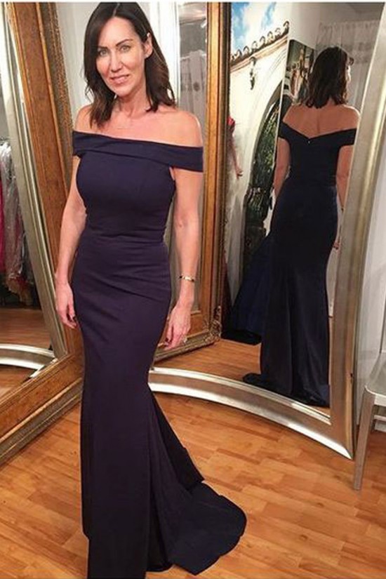 Elegant Mermaid Off-the-Shoulder Long Formal Evening Dresses Party Gowns 6011252