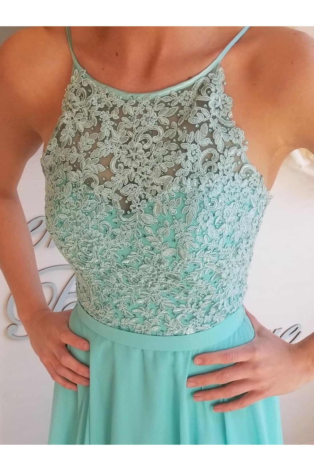Long A Line Chiffon Prom Dress Open Back Women Formal Dress Party Gowns New C345