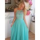 A-Line Chiffon Lace Long Prom Dresses Formal Evening Gowns 6011294
