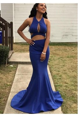 Mermaid Two Pieces Long Prom Dresses Formal Evening Gowns 6011299