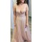 A-Line V-Neck Sequins Tulle Long Prom Dresses Formal Evening Gowns 6011346