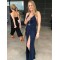 Sheath Long Navy Blue Prom Dresses Formal Evening Gowns 6011354