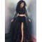 A-Line Two Pieces Lace Long Prom Dresses Formal Evening Gowns 6011355