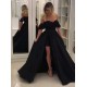 A-Line Black Off-the-Shoulder Long Prom Dresses Formal Evening Gowns 6011369 A-Line Black Off-the-Shoulder Long Prom Dresses Formal Evening Gowns 6011369