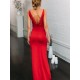 Sheath Long Red Prom Dresses Formal Evening Gowns 6011373