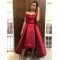 High Low Lace Satin Long Prom Dresses Formal Evening Gowns 6011392