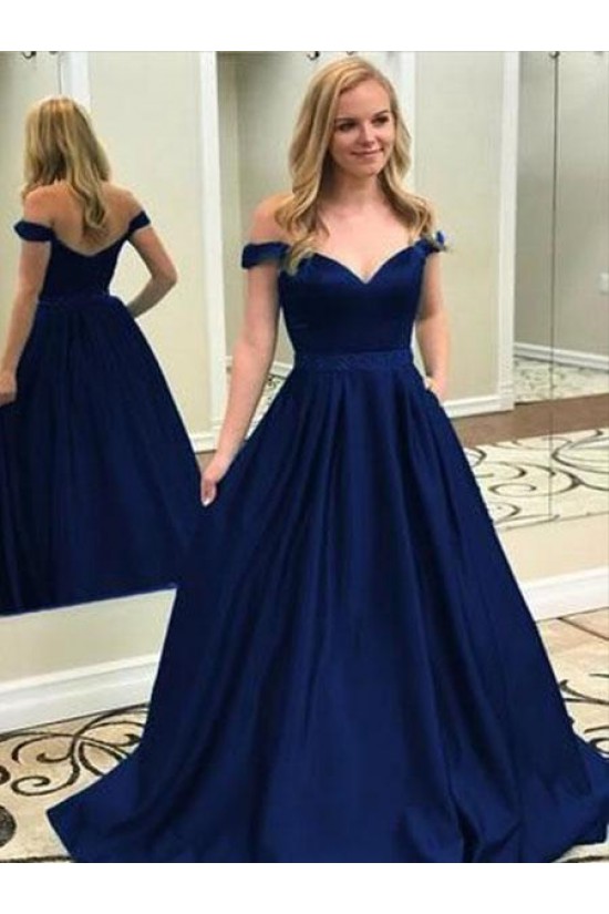 A-Line Off-the-Shoulder Long Prom Dresses Formal Evening Gowns 6011441 A-Line Off-the-Shoulder Long Prom Dresses Formal Evening Gowns 6011441