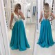 A-Line Beaded Lace Long Prom Dresses Formal Evening Gowns 6011455