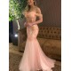 Mermaid Lace Off-the-Shoulder Long Prom Dresses Formal Evening Gowns 6011489
