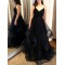 A-Line Sparkle Tulle Long Prom Dresses Formal Evening Gowns 6011511
