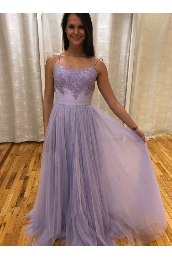 A-Line Beaded Lace Tulle Long Prom Dresses Formal Evening Gowns 6011582 A-Line Beaded Lace Tulle Long Prom Dresses Formal Evening Gowns 6011582