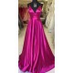 A-Line Long Satin V-Neck Prom Dresses Formal Evening Gowns 6011591 A-Line Long Satin V-Neck Prom Dresses Formal Evening Gowns 6011591
