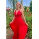 A-Line Long Red Chiffon Prom Dresses Formal Evening Gowns 6011594