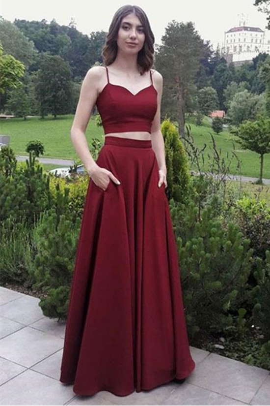A-Line Two Pieces Long Prom Dresses Formal Evening Gowns 6011614 A-Line Two Pieces Long Prom Dresses Formal Evening Gowns 6011614