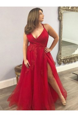 Long Lace Appliques Prom Dresses Formal Evening Gowns 6011655