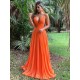 A-Line Spaghetti Straps V-Neck Long Prom Dresses Formal Evening Gowns 601813 A-Line Spaghetti Straps V-Neck Long Prom Dresses Formal Evening Gowns 601813