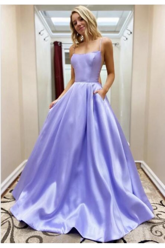 A-Line Spaghetti Straps Long Prom Dresses Formal Evening Gowns 601818 A-Line Spaghetti Straps Long Prom Dresses Formal Evening Gowns 601818