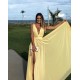 A-Line V-Neck Long Prom Dresses Formal Evening Gowns with Side Slit 601823 A-Line V-Neck Long Prom Dresses Formal Evening Gowns with Side Slit 601823