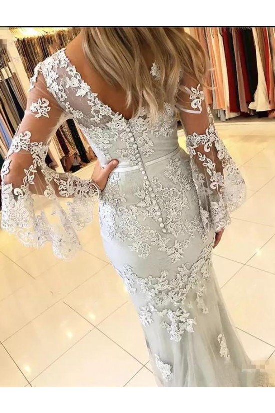 Elegant Mermaid Lace V-Neck Long Prom Formal Evening Gowns Mother of The Bride Dresses 601824 Elegant Mermaid Lace V-Neck Long Prom Formal Evening Gowns Mother of The Bride Dresses 601824