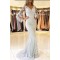 Elegant Mermaid Lace V-Neck Long Prom Formal Evening Gowns Mother of The Bride Dresses 601824