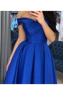 A-Line Off-the-Shoulder Short Prom Dresses Formal Evening Gowns 601825