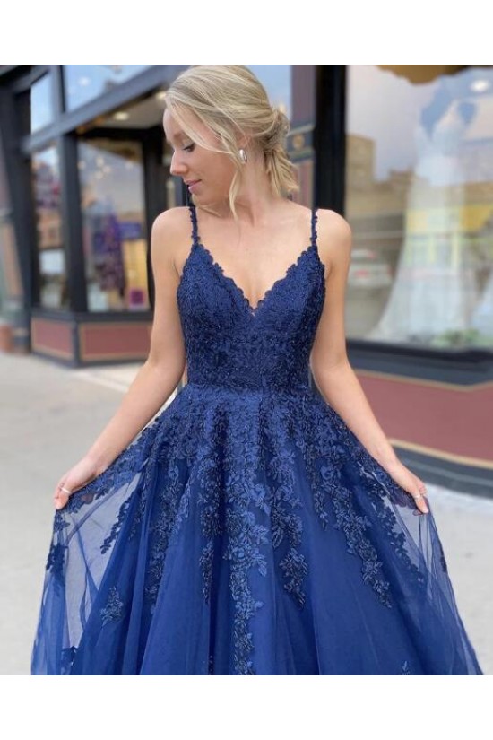 Classy A Line Spaghetti Straps Light Grape Long Prom Dresses Evening Dress main image 1
