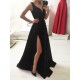 A-Line Long Red V-Neck Prom Dresses Formal Evening Gowns 601836 A-Line Long Red V-Neck Prom Dresses Formal Evening Gowns 601836