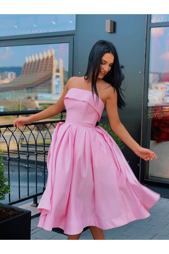 A-Line Strapless Short Prom Dresses Formal Evening Gowns 601866 A-Line Strapless Short Prom Dresses Formal Evening Gowns 601866