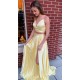 A-Line Two Pieces Simple Stunning Long Prom Dresses Formal Evening Gowns 601870