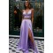A-Line Two Pieces Simple Stunning Long Prom Dresses Formal Evening Gowns 601870