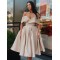 A-Line Off-the-Shoulder Simple Prom Dresses Formal Evening Gowns 601876