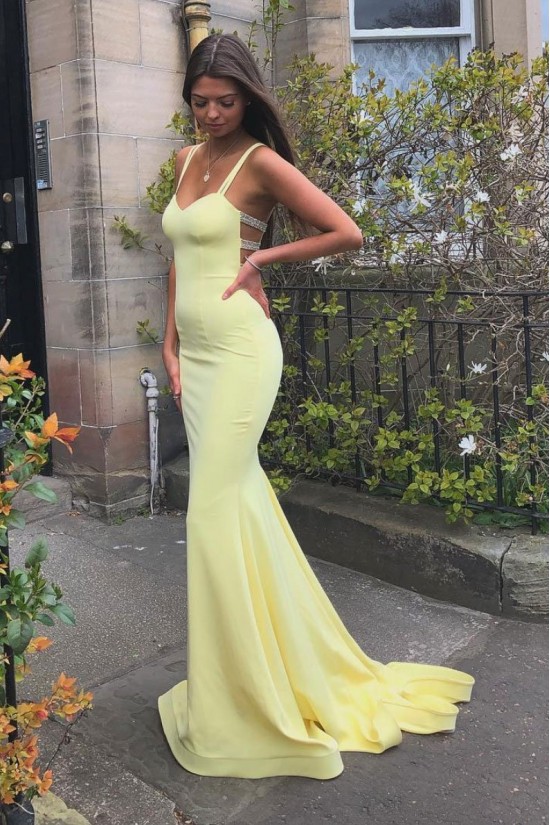 Elegant Mermaid Beaded Long Prom Dresses Formal Evening Gowns 601878