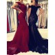Mermaid Off-the-Shoulder Lace Long Prom Dresses Formal Evening Gowns 601880