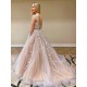 A-Line Beaded Lace Long Prom Dresses Formal Evening Gowns 601893 A-Line Beaded Lace Long Prom Dresses Formal Evening Gowns 601893